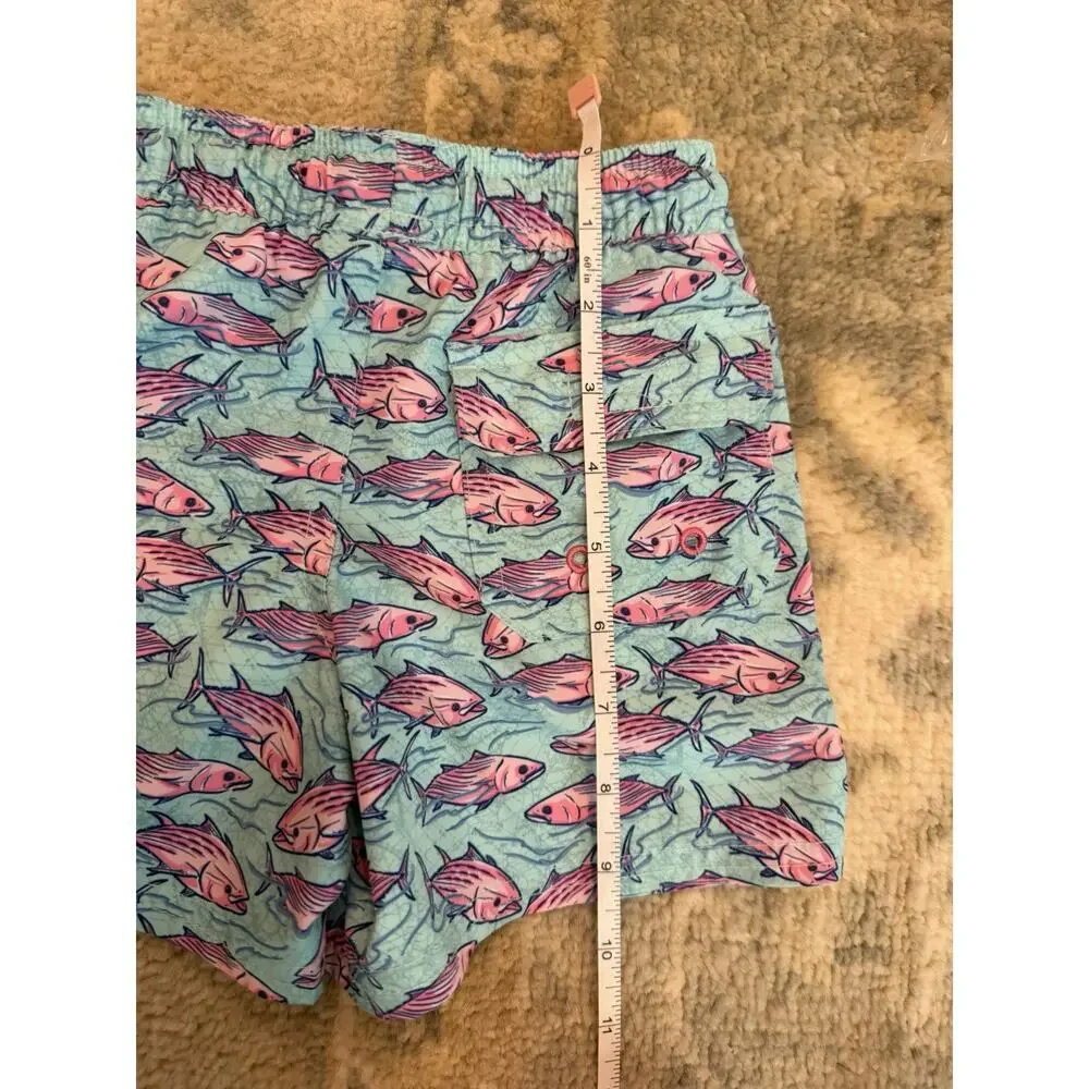 Vineyard Vines Swim Trunks Pink Blue Fish Lined Drawstring Iittle Boys Sz 2 NEW